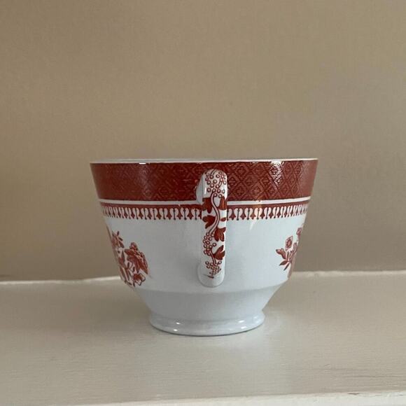 Vintage Spode Fitzhugh Pattern, Red, White, Floral, Set of 4 Teacups & Saucers - Picture 5 of 11